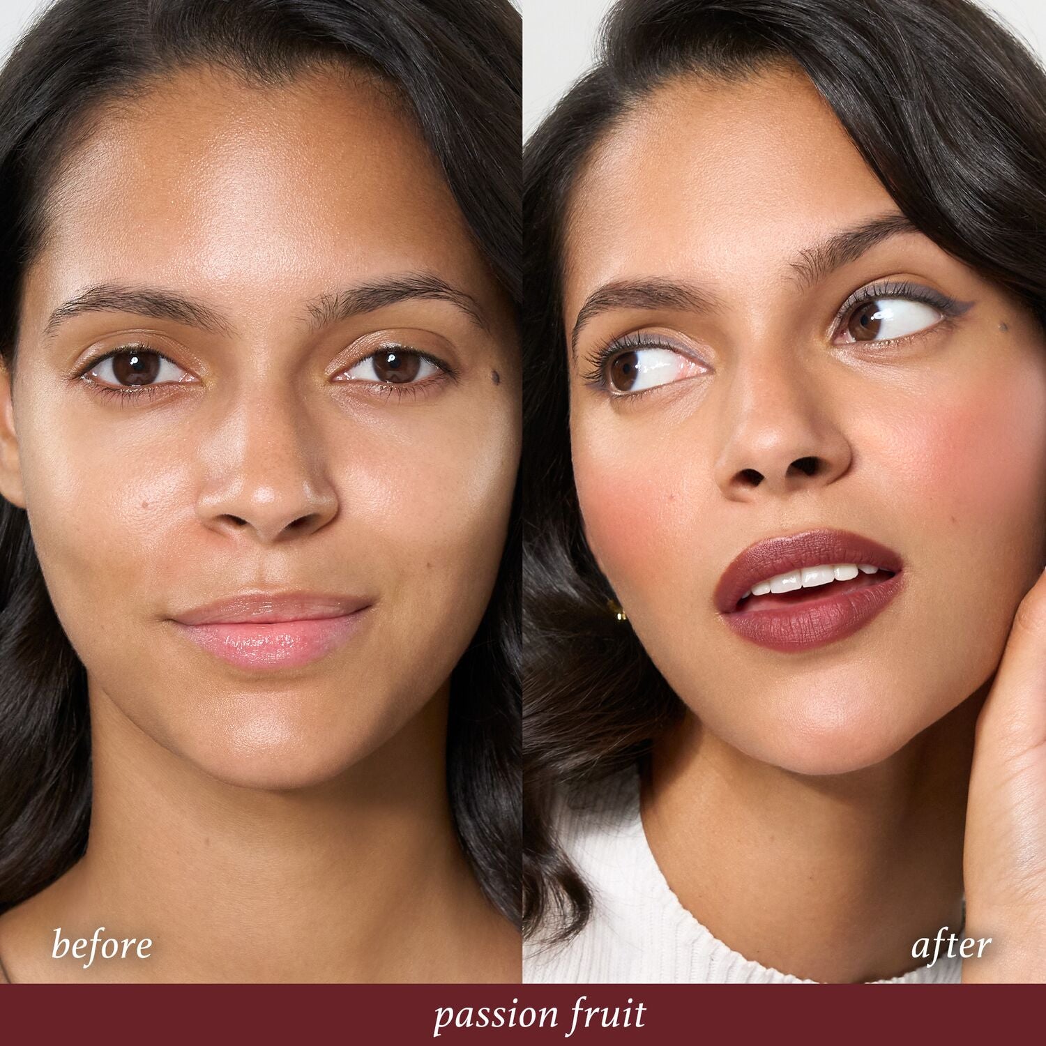Julep_SkipTheBrush_Model_BeforeAfter_PassionFruit-ECommerce_JPG